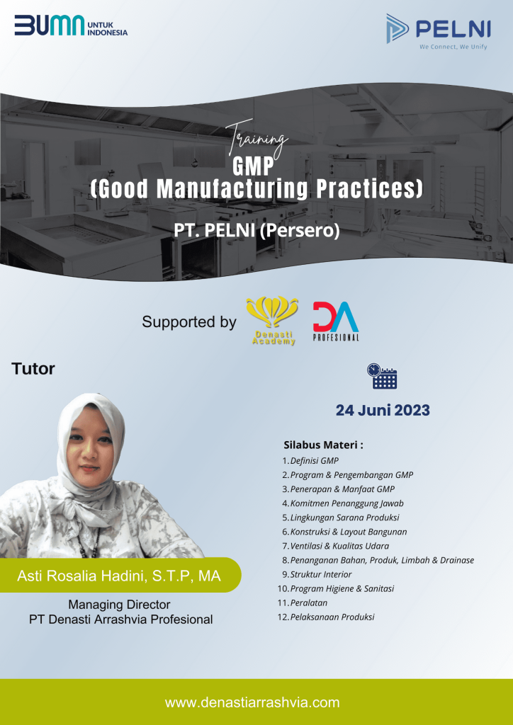 Training GMP (Good Manufacturing Practices) PT. PELNI (Persero)
